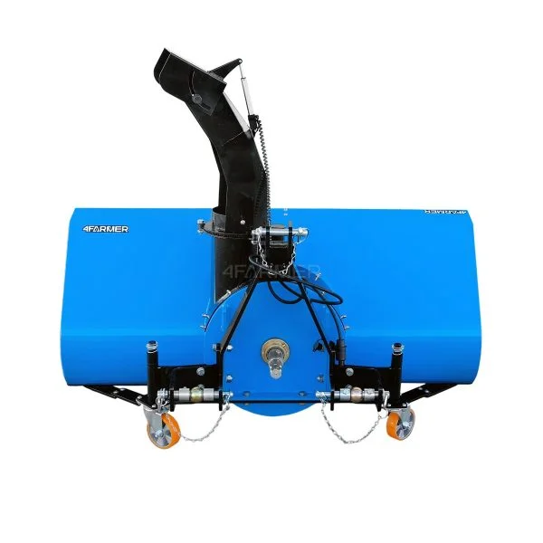 Niebieska odśnieżarka wirnikowa na przód ciągnika z tyłu Agrol sklep