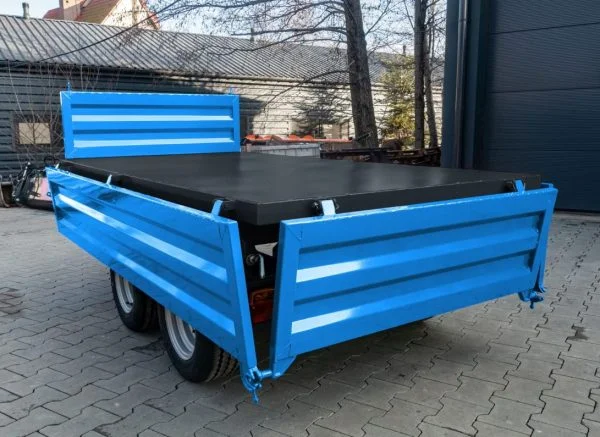 Dwuosiowa przyczepa rolnicza T-235cn z kiprem 2,5t niebieska w Agrol Sklep