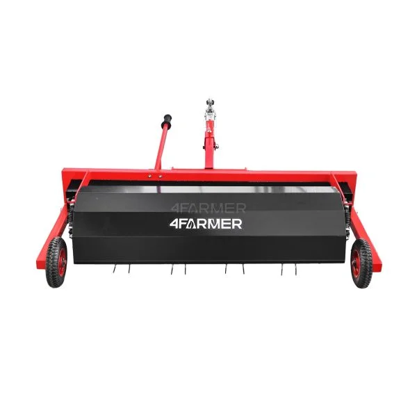 Wertykulator aerator z napędem do kosiarki AW1000 4Farmer - widok z przodu